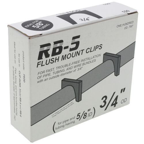 Box of 100 Flush Mount Clips for 5/8" PEX