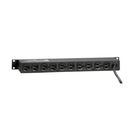 Main product image of 120v 15A 19" Rack Mount No Switch & 5-15p Plug, 1440 Joules, 330v Impulse Clamping (Black)