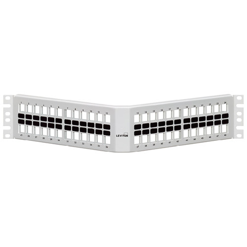 Main product image of Angled Quickport, Patch Panel, 48-port, 2RU (White)