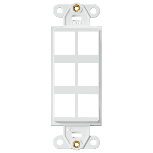 Main product image of Antimicrobial Treated Quickport, Decora Multimedia Insert, 6 Ports (White)