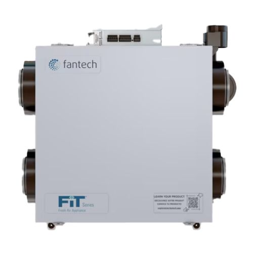 Main product image of FIT 80E-D-M-HC Ceiling-Mounted Energy Recovery Ventilator, w/Shut-off Damper, Mirrored, Hard-Connected (78 CFM), 479407