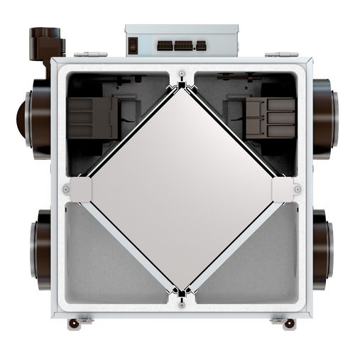 Main product image of FIT 80E-D-HC ERV Hard Connected Energy Recovery Ventilator w/ Damper, 4" Side Ports (80 CFM)