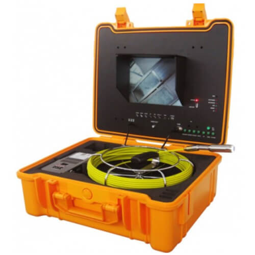 Luxury Portable Higher-Resolution Sewer/Drain Camera w/ 130' Cable & Built-In 512 Hz Sonde Transmitter
