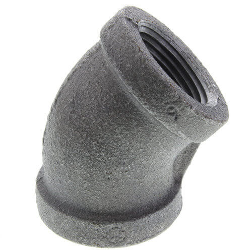 3/4" Black 45° Elbow