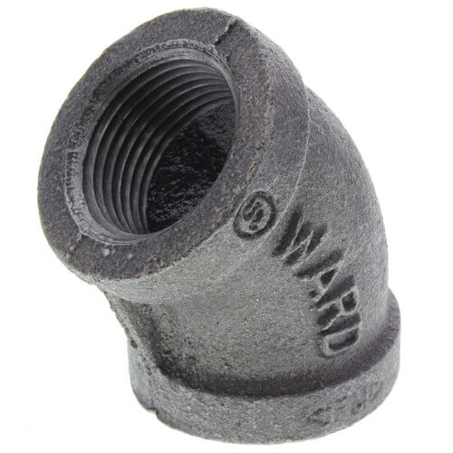 3/4" Black 45° Elbow