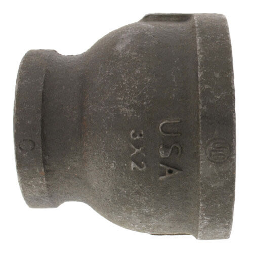 3" x 1-1/4" Black Coupling