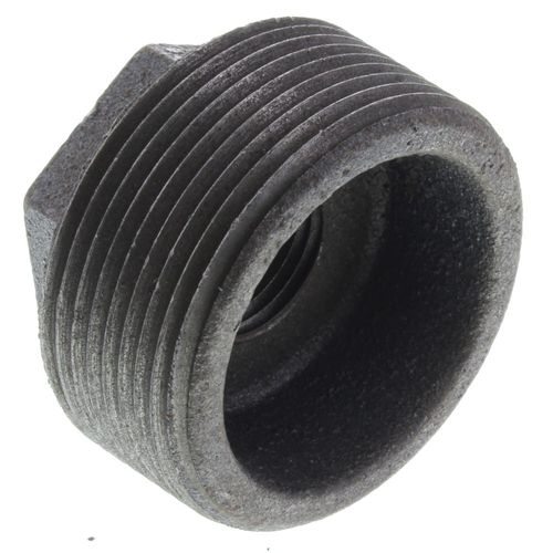 Main product image of 1-1/2" x 1/2" Black Hexagon Bushing, Class 150