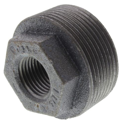 Main product image of 1-1/2" x 1/2" Black Hexagon Bushing, Class 150