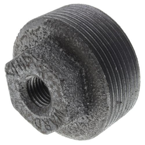 Main product image of 1-1/2" x 1/4" Black Hexagon Bushing, Class 150