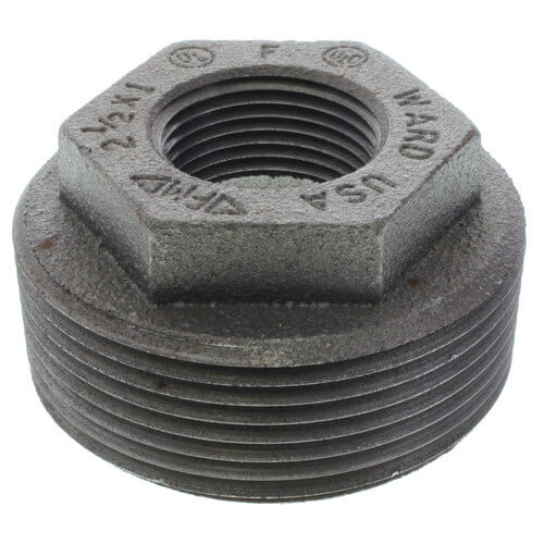 2-1/2" x 1" Black Hexagon Bushing