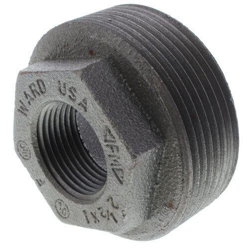 2-1/2" x 1" Black Hexagon Bushing