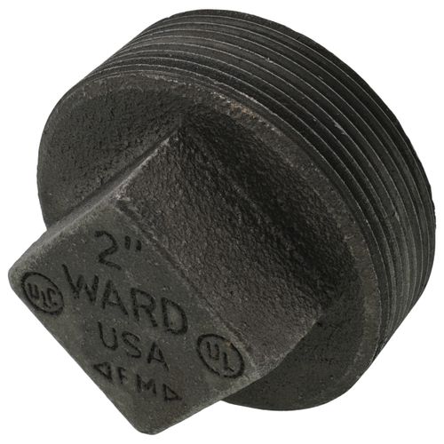 Main product image of 2" Black Regular Cored Plug