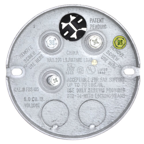 Main product image of 6 Cubic Inch Steel Pan Ceiling Fan & Fixture Mount for 1/2" or 5/8" Drywall