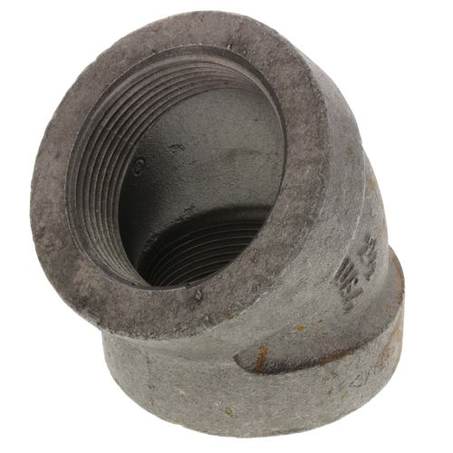 Main product image of 2-1/2" Black Cast Iron Steam 45° Elbow, Class 125