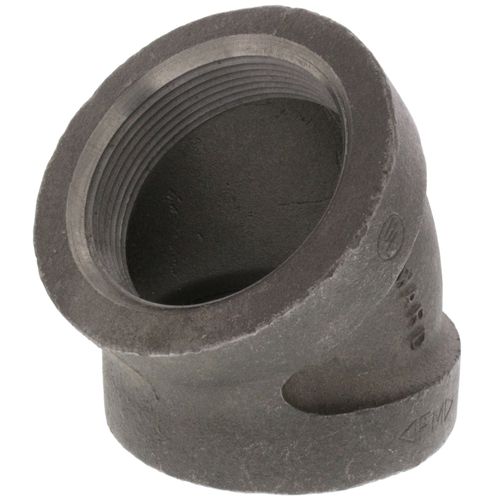 Main product image of 3" Black 45° Cast Iron Steam Elbow, Class 125