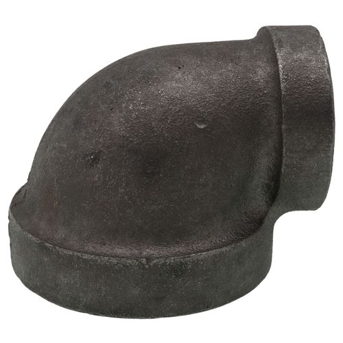 Main product image of 2-1/2" x 1-1/2" Black Cast Iron Steam 90° Elbow, Class 125