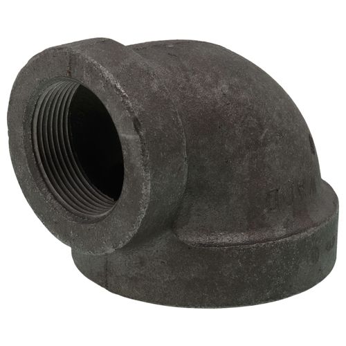 Main product image of 2-1/2" x 1-1/2" Black Cast Iron Steam 90° Elbow, Class 125