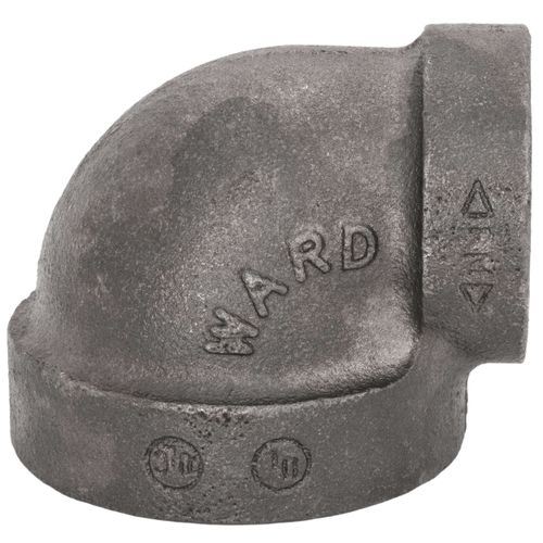 Main product image of 2" x 1-1/4" Black Cast Iron Steam 90° Elbow, Class 125