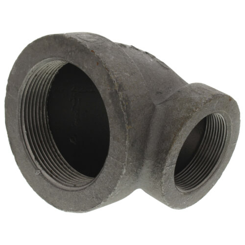 3" x 2" Black Cast Iron Steam 90° Elbow