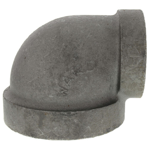 3" x 2" Black Cast Iron Steam 90° Elbow