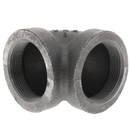 5" Black Cast Iron Steam 90° Elbow