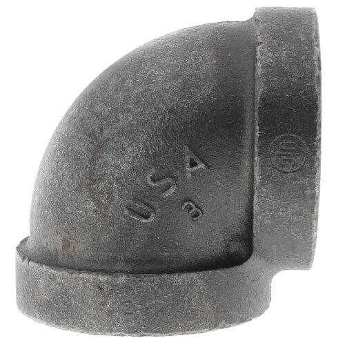 5" Black Cast Iron Steam 90° Elbow