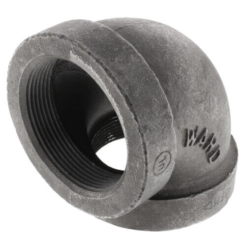 5" Black Cast Iron Steam 90° Elbow