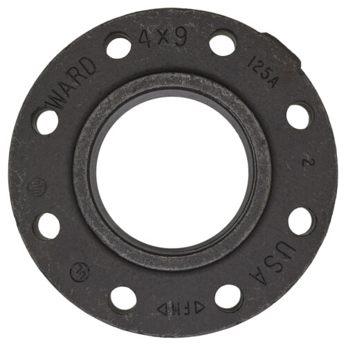 4" x 9" Black Cast Iron Steam Companion - Screwed Flange