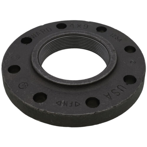 4" x 9" Black Cast Iron Steam Companion - Screwed Flange