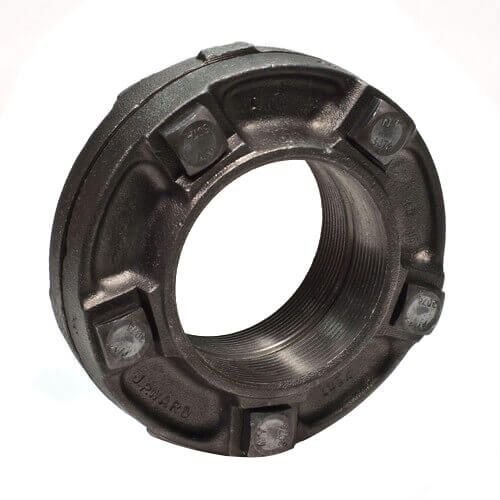 Main product image of 1-1/2" Black Cast Iron Steam Flange Union w/ Gasket, Class 125