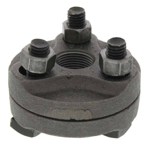 FCIFLU3/4 Ward FCIFLU3/4 3/4" Black Cast Iron Steam Flange Union w/ Gasket