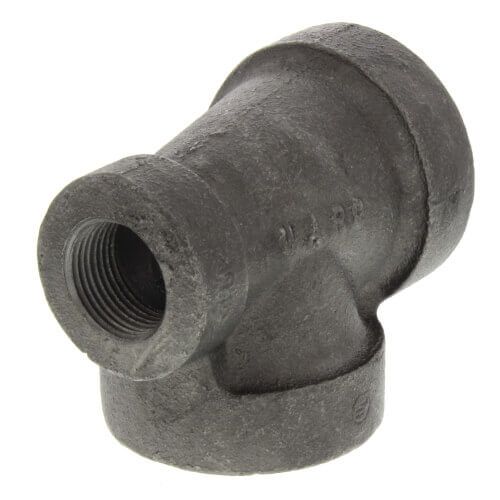 Main product image of 1-1/2" x 1-1/4" x 1-1/2" Black Cast Iron Steam Tee, Class 125