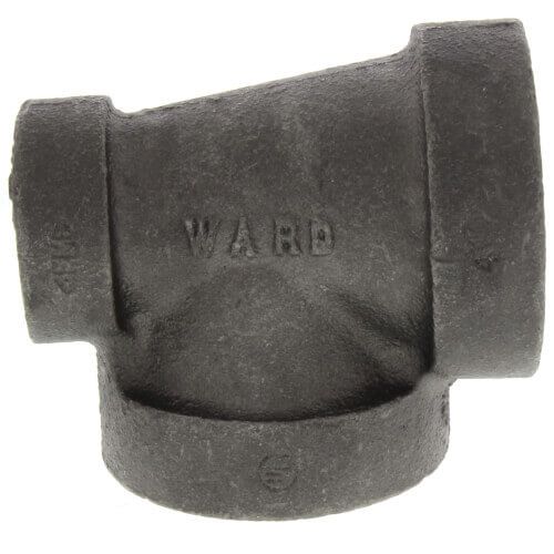 Main product image of 1-1/2" x 1-1/4" x 1-1/2" Black Cast Iron Steam Tee, Class 125