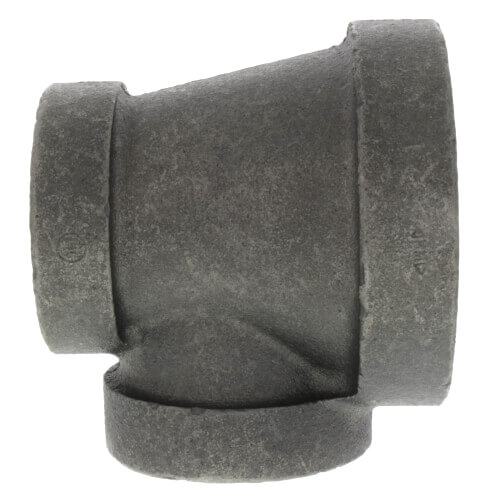 1-1/2" x 1/2" x 1/2" Black Cast Iron Steam Reducing Tee
