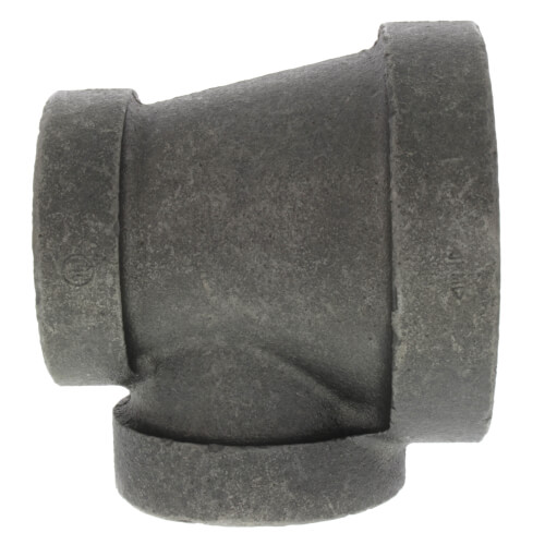 3" x 2" x 2" Black Cast Iron Steam Tee