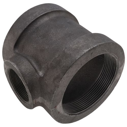 Main product image of 4" x 4" x 2" Black Cast Iron Steam Tee