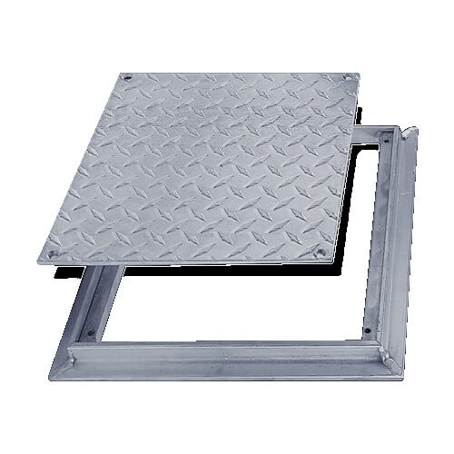 Main product image of 8" x 8" (Frame Opening) FD-8060 Non Hinged: Flush Diamond Plate Floor Door