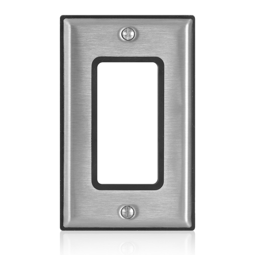 Main product image of 1-Gang Decora Wallplate, Standard Size, Non-magnetic Stainless Steel