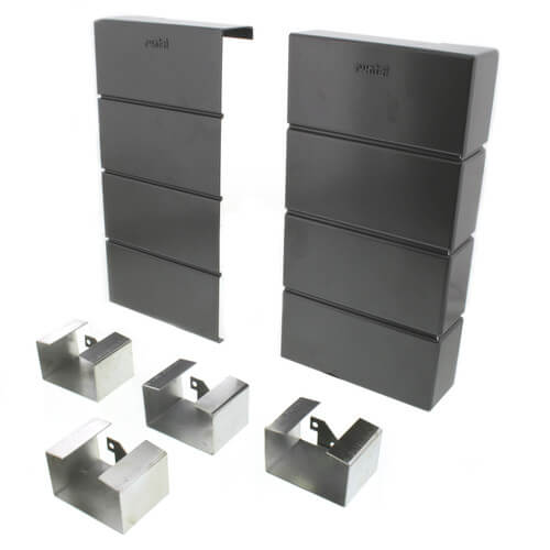Main product image of 6" Left End Cap for UF-4 Baseboard (Runtal Steel - Dark Grey)