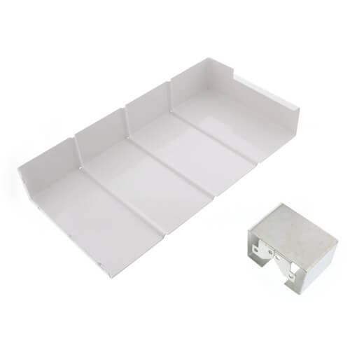 Main product image of 9" Right End Cap for UF-4 Baseboard (White)