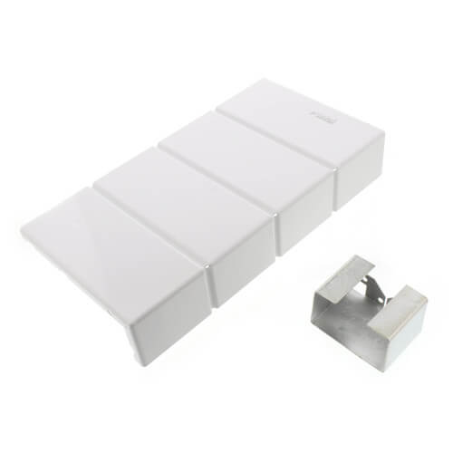 Main product image of 9" Right End Cap for UF-4 Baseboard (White)