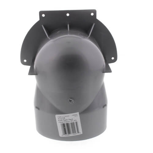 4" Low Profile Plastic Elbow (Fits in 2x4 Wall)