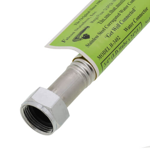 3/4" FIP Corrugated Super-Flex Water Heater Connector, 3/4" ID (24" Length)