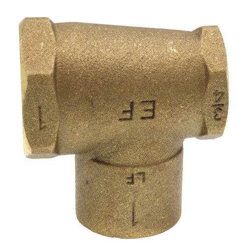 Main product image of 1" X 3/4" X 1" FxFxC Cast Brass Tee (Lead Free)