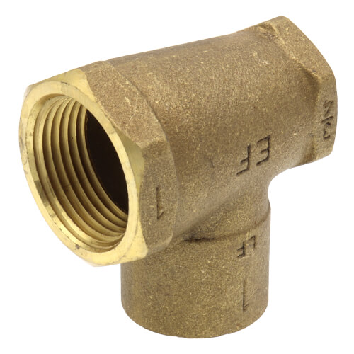 Main product image of 1" X 3/4" X 1" FxFxC Cast Brass Tee (Lead Free)
