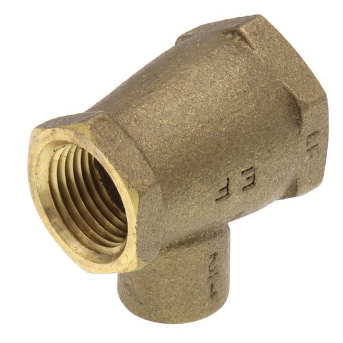 Main product image of 1/2" X 3/4" X 1/2" FxFxC Cast Brass Tee (Lead Free)