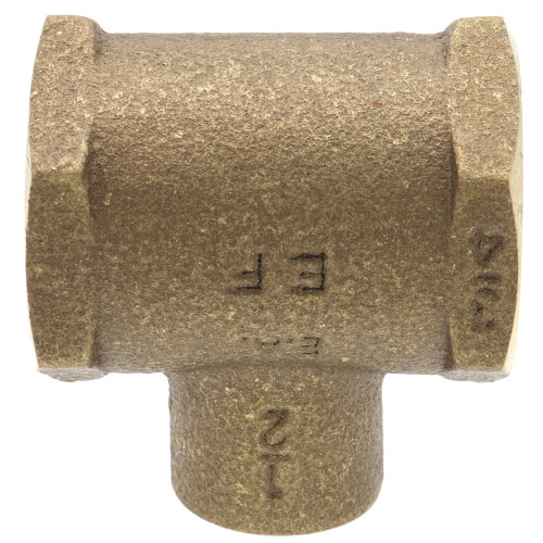 Main product image of 3/4" X 3/4" X 1/2" FxFxC Cast Brass Tee (Lead Free)