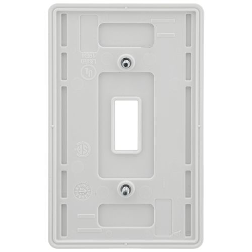 Main product image of Fassada 1 Gang Wall Plate for Traditional Style Dimmers or Switches, FG-1-WH, White