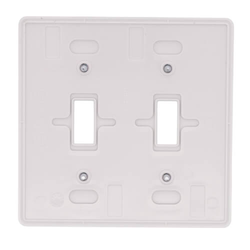 Main product image of Fassada 2 Gang Wall Plate for Traditional Style Dimmers or Switches, FG-2-WH, White