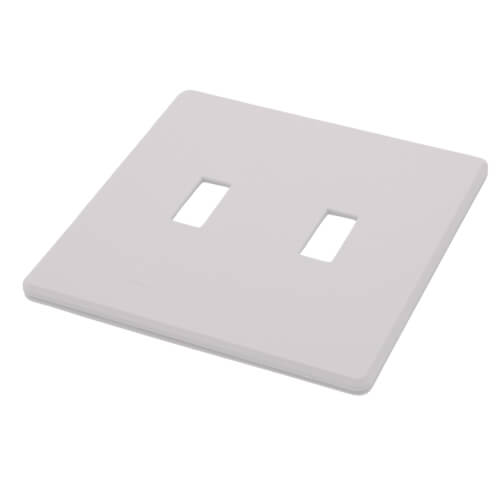 Main product image of Fassada 2 Gang Wall Plate for Traditional Style Dimmers or Switches, FG-2-WH, White